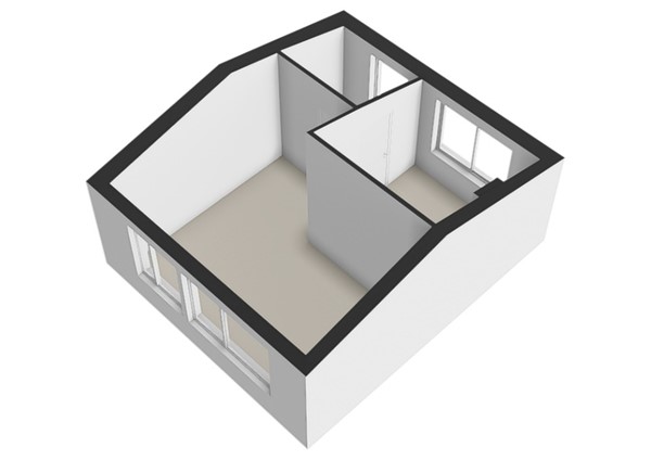 Plattegrond - Slechtvalkhof 22, 2623 PE Delft - Slechtvalkhof 22_2e verdieping_3D.jpg